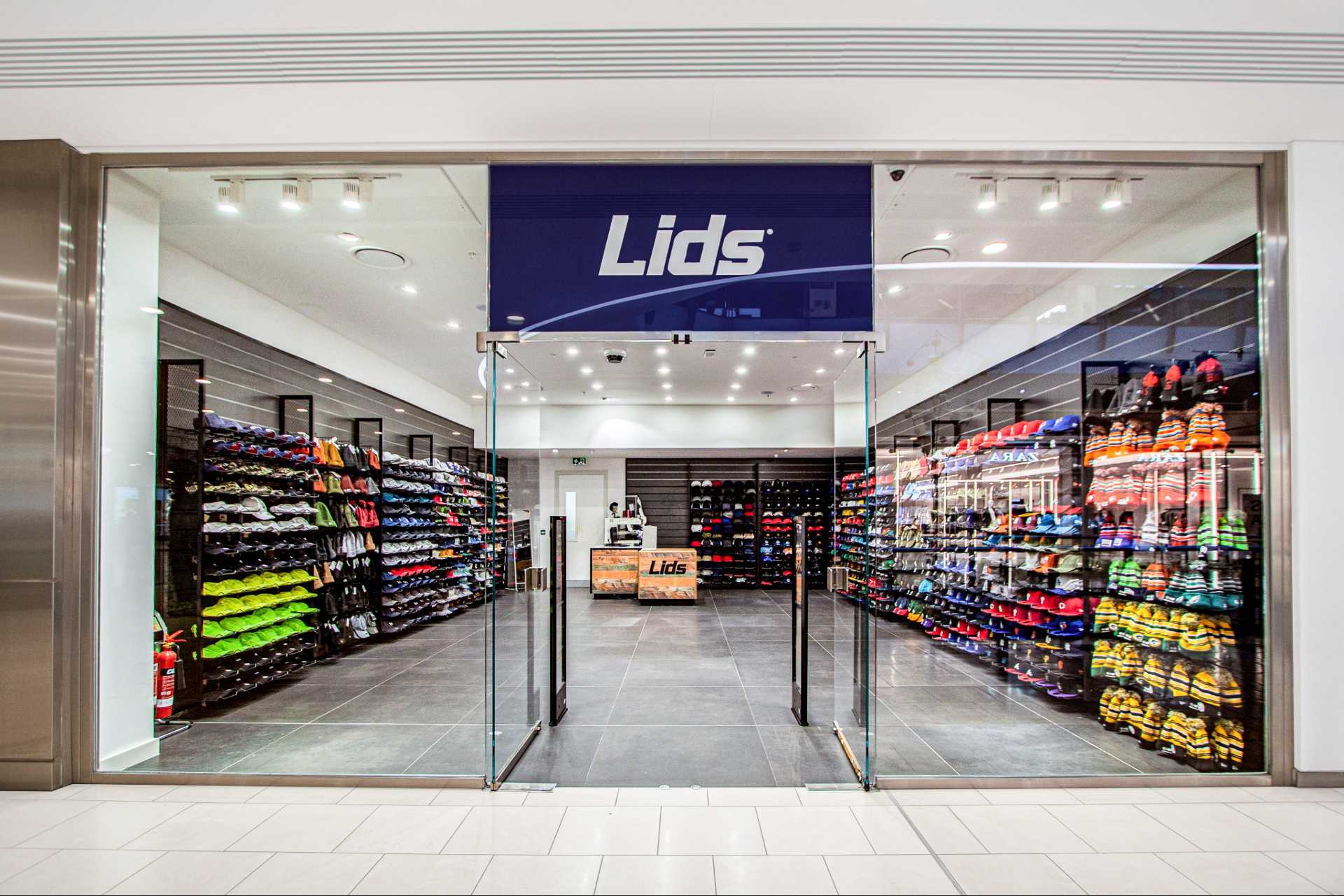 Devanture du magasin vitré