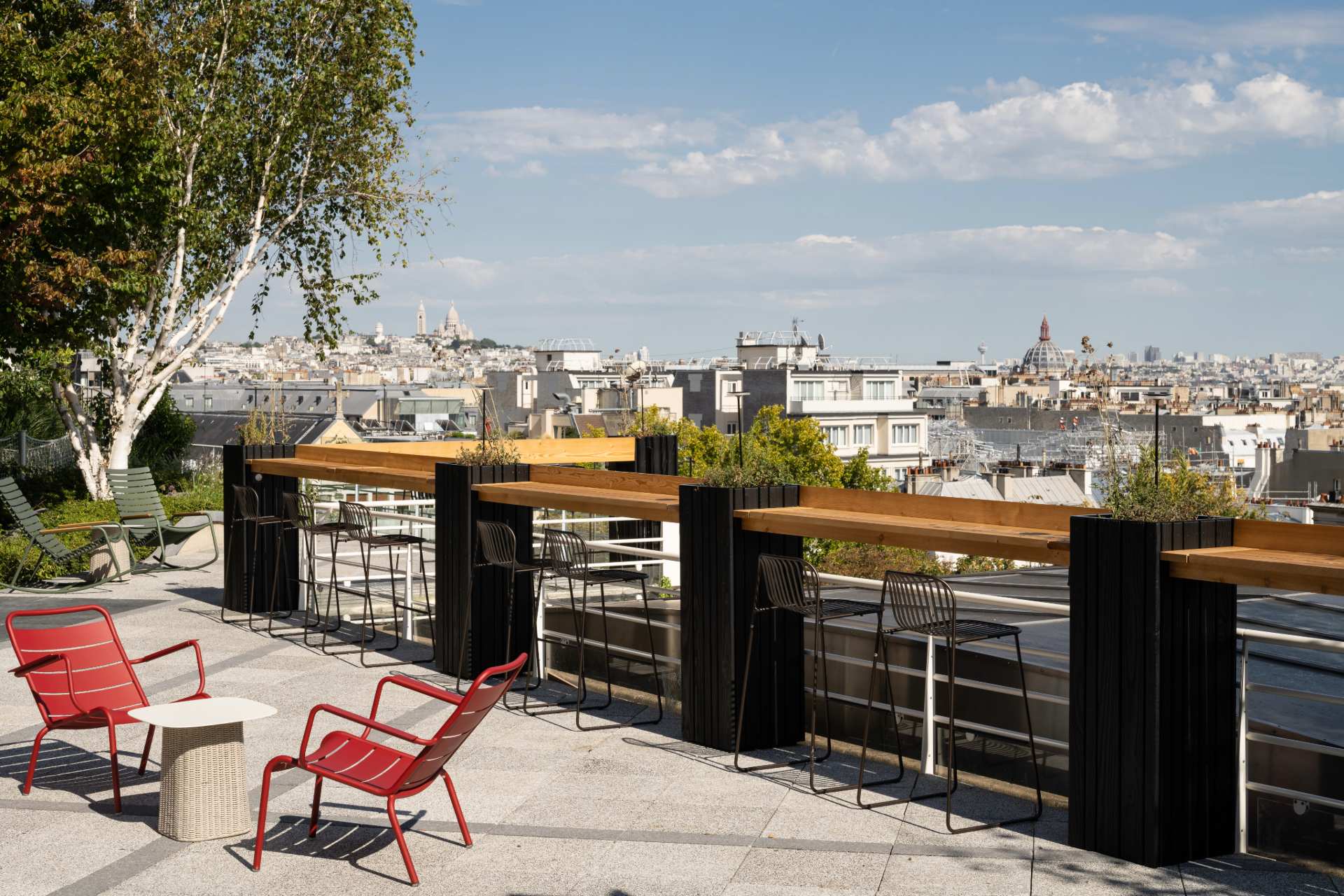 Rooftop avec vu sur Paris
