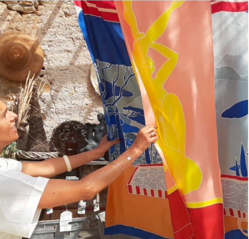 Photo d'une oeuvre en tissus